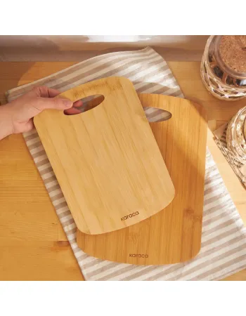 Karaca Defne 2 Piece Bamboo Chopping Board, Wood