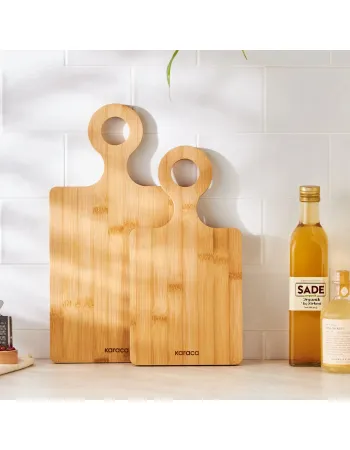 Karaca Dara 2 Piece Bamboo Chopping Board, Wood