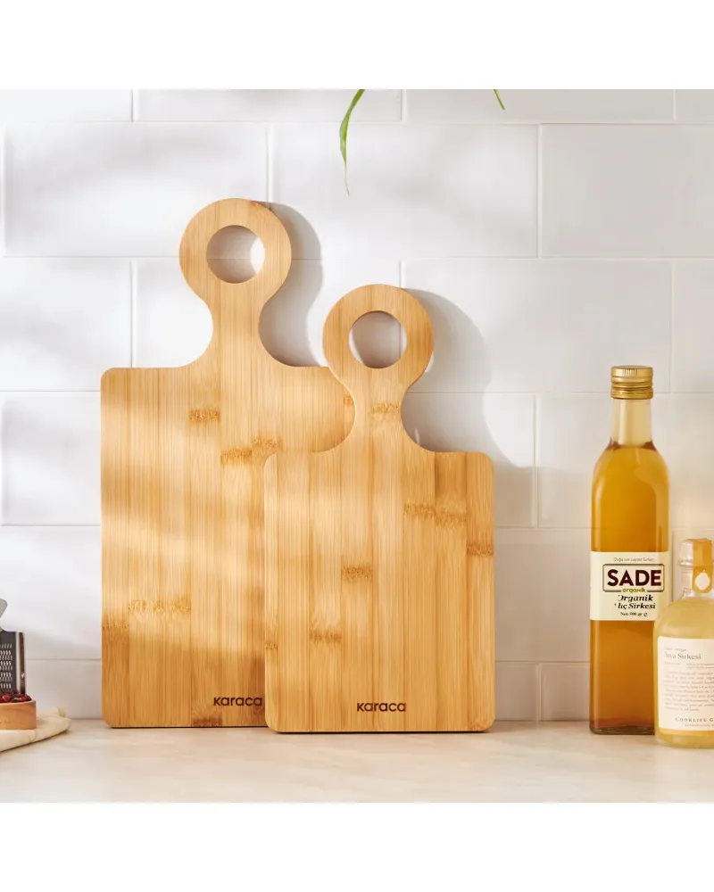 Karaca Dara 2 Piece Bamboo Chopping Board, Wood