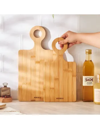Karaca Dara 2 Piece Bamboo Chopping Board, Wood