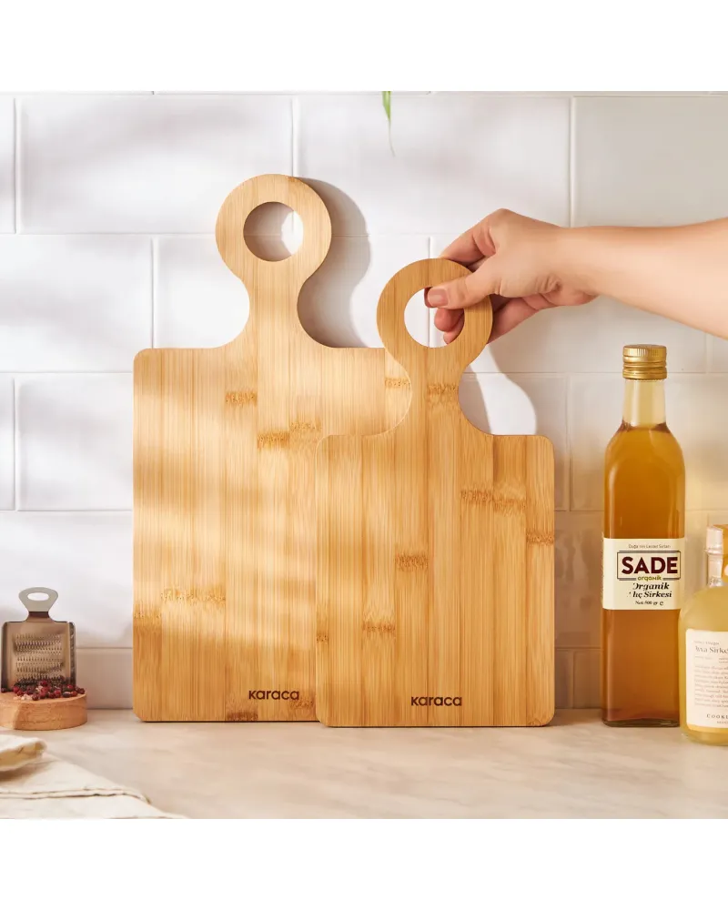 Karaca Dara 2 Piece Bamboo Chopping Board, Wood