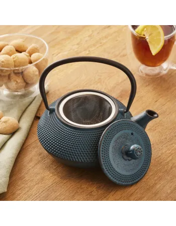Karaca Mystical Cast Iron Teapot, 720ml, Blue Black
