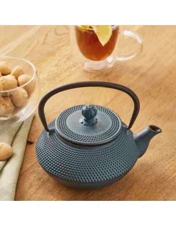Karaca Mystical Cast Iron Teapot, 720ml, Blue Black