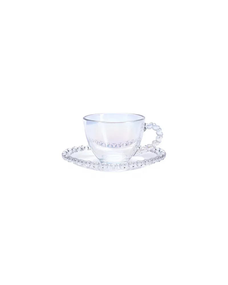 Karaca Rory Glass Espresso Turkish Coffee Cup, 80ml, Clear