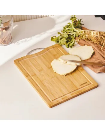 Karaca Owen Bamboo Rectangle Chopping Board, Large, Wood