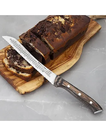 Karaca Refika Bread Knife, 23mmx190mmx2mm, Brown