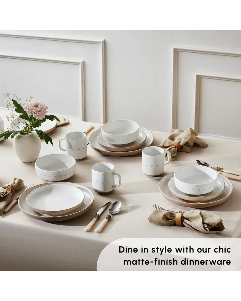 Karaca Haag 16-Piece Stoneware Dinner Set for 4 People, Multi