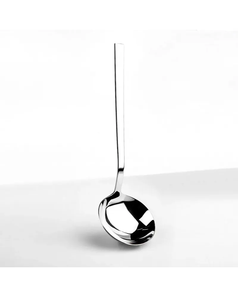 Karaca Flame Stainless Steel Ladle, 27.5cm, Silver