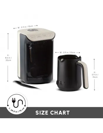 Hatır Köz Turkish Coffee Maker, 535W, Cream