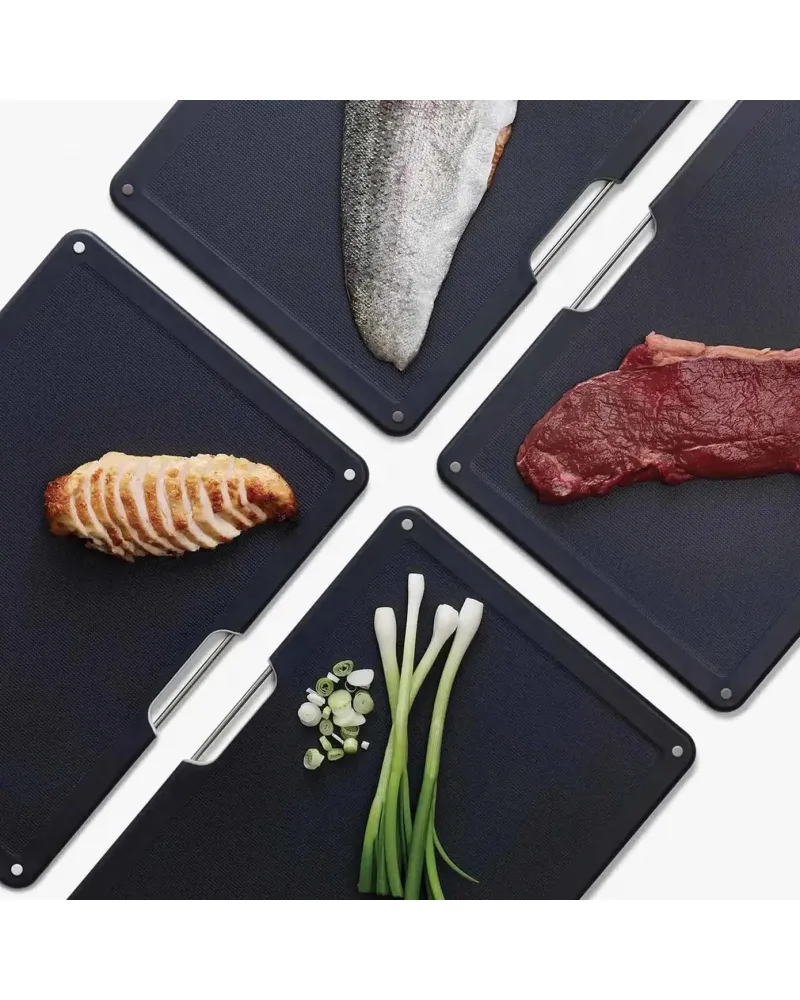 Joseph Joseph Steel Folio 4-Piece Chopping Board Set, Rose Gold