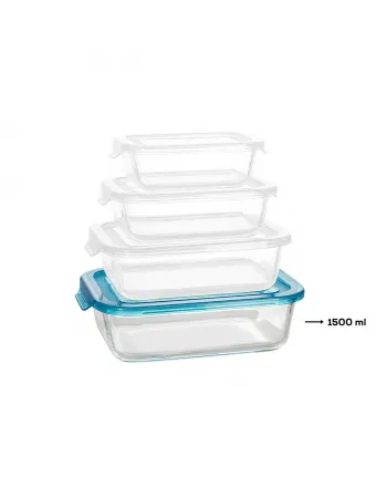 Karaca Lucy Glass Storage Container, 1500ml, Clear
