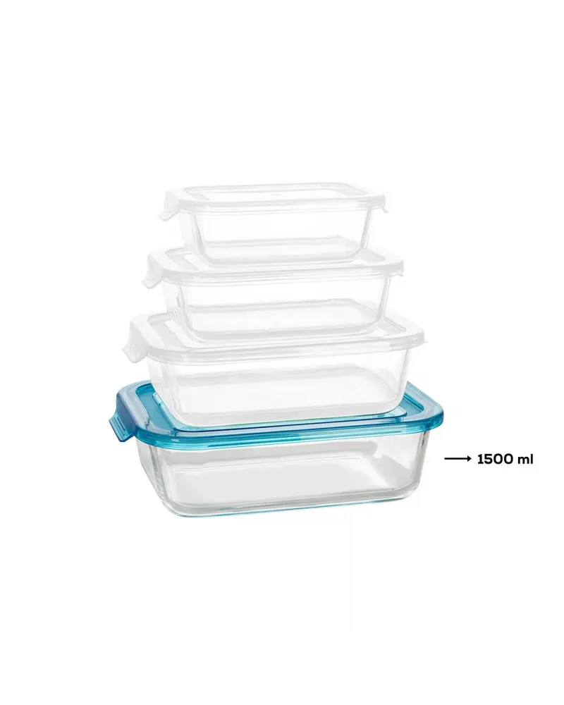 Karaca Lucy Glass Storage Container, 1500ml, Clear