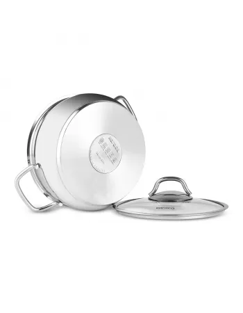 Karaca Emirgan Stainless Steel Stockpot with Lid, 20cm, Silver