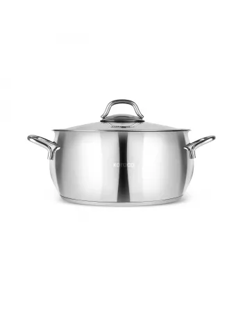 Karaca Emirgan Stainless Steel Stockpot with Lid, 26cm, Silver