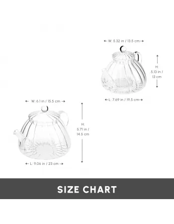 Karaca Lori Borosilicate Glass Teapot Set, Clear