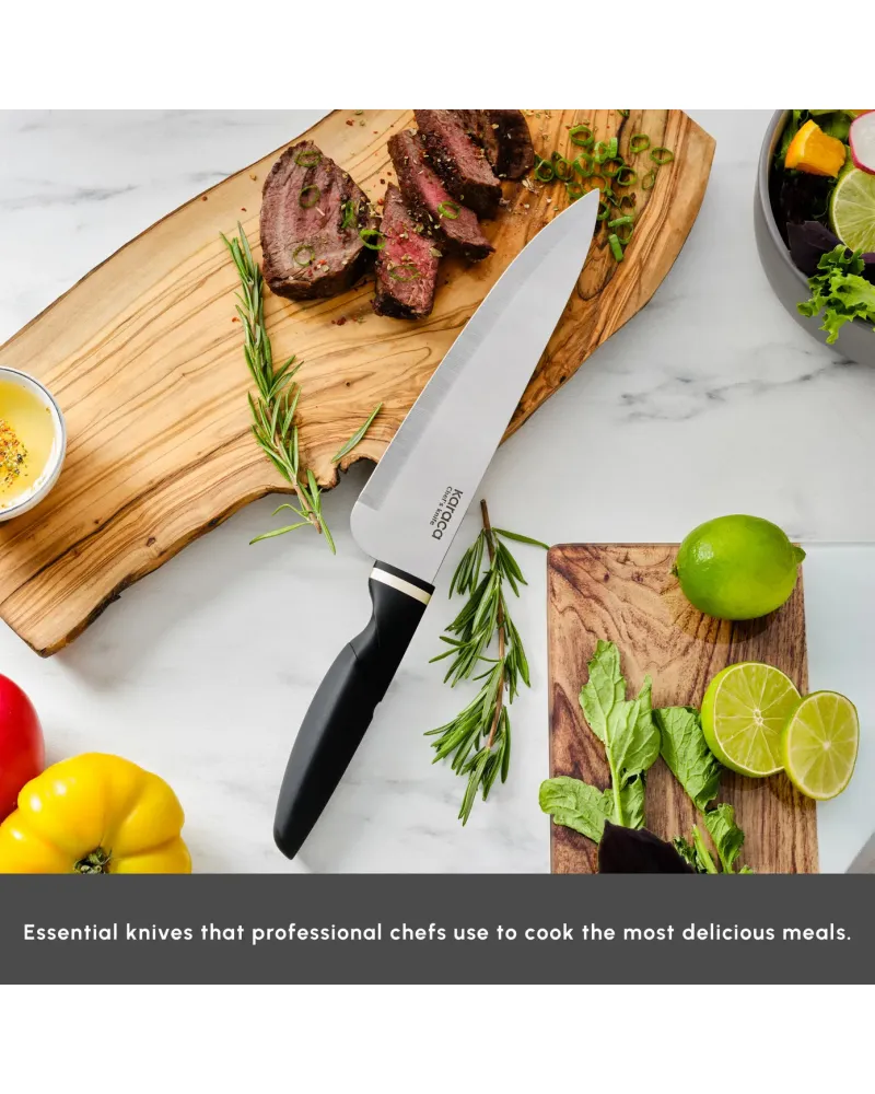 Karaca Proofcut 5-Piece Knife Block Set, Black