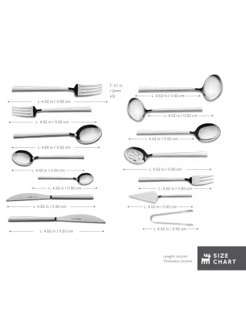 Karaca Carmelo 91-Piece Stainless Steel Cutlery Set with Utensil Set for 12 People, Platinum