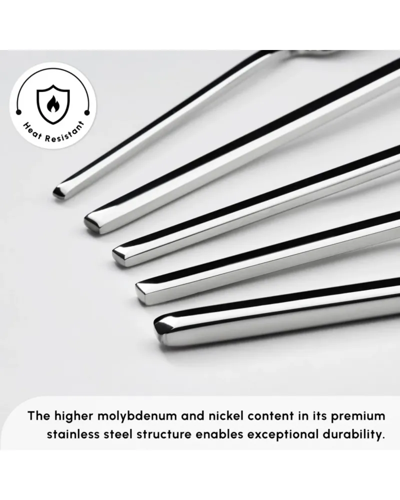 Karaca Look 84-Piece 316+ Stainless Steel Cutlery Set for 12 People, Silver