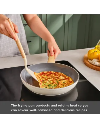 Karaca Swiss Crystal Non-Stick Induction Frying Pan, 26cm, Creamy