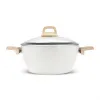 Karaca Swiss Crystal Non-Stick Induction Stockpot with Lid, 20cm, Creamy
