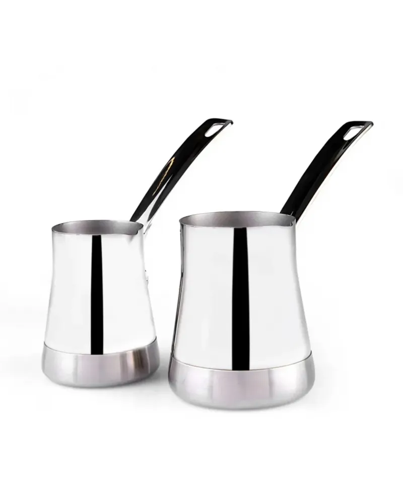 Karaca Win 2-Piece Stainless Steel Coffee Pot Set, Steel Karaca Win 2-Piece Stainless Steel Coffee Pot Set, Steel