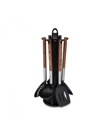 Karaca North Star 6 Piece Kitchen Utensil Set with Stand, Multi