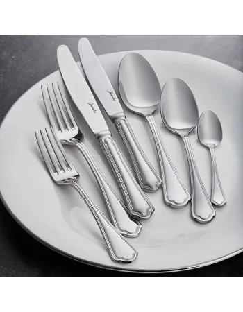 Jumbo 1400 84-Piece Stainless Steel Cutlery Set for 12 People, Silver