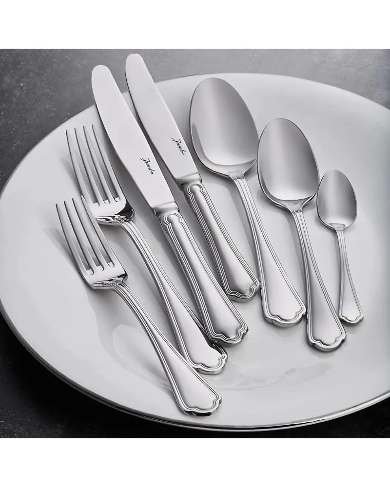 Jumbo 1400 84-Piece Stainless Steel Cutlery Set for 12 People, Silver Jumbo 1400 84-Piece Stainless Steel Cutlery Set for 12 People, Silver