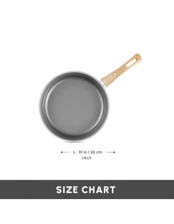 Karaca Swiss Crystal Non-Stick Induction Frying Pan, 26cm, Creamy