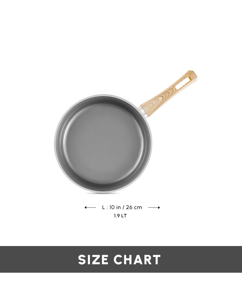 Karaca Swiss Crystal Non-Stick Induction Frying Pan, 26cm, Creamy