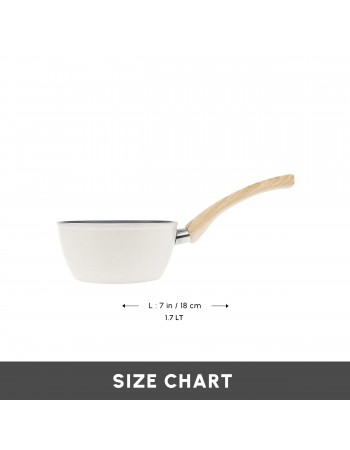 Karaca Swiss Crystal Non-Stick Induction Saucepan, 18cm, Creamy
