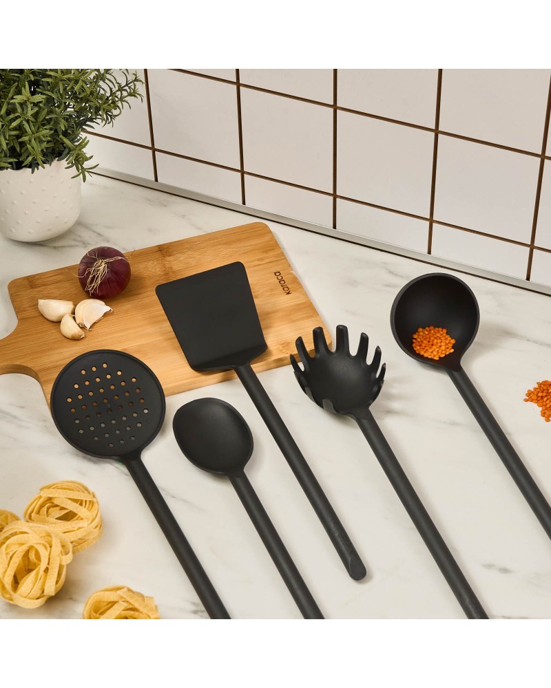 Karaca Simple 5-Piece Utensil Set, Black