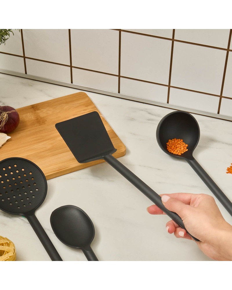 Karaca Simple 5-Piece Utensil Set, Black