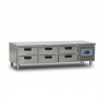 TURCO 6 Drawer Equipment Base Refrigerator 200cm Commercial Stainless Steel