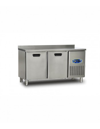 TURCO 2 Door Counter Freezer 150cm Commercial Stainless Steel Undercounter Freezer