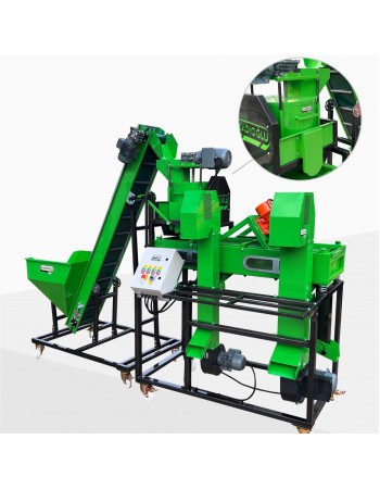 Turco BFK200 Industrial Almond Cracking & Shell Separation Line — 200 kg/Hour Turco BFK200 Industrial Almond Cracking & Shell Separation Line — 200 kg/Hour