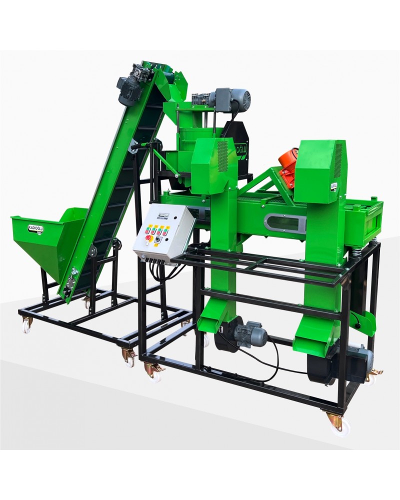 Turco BFK200 Industrial Almond Cracking & Shell Separation Line — 200 kg/Hour Turco BFK200 Industrial Almond Cracking & Shell Separation Line — 200 kg/Hour