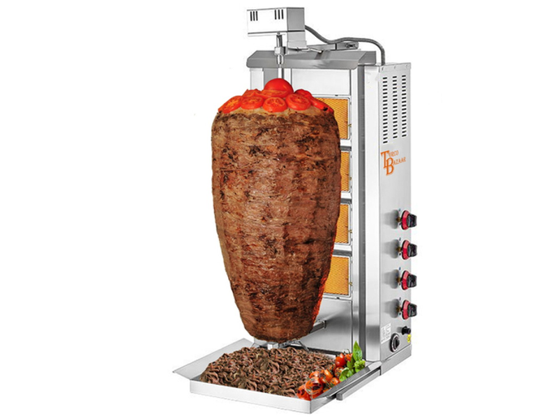 four burner automatic shawarma grill